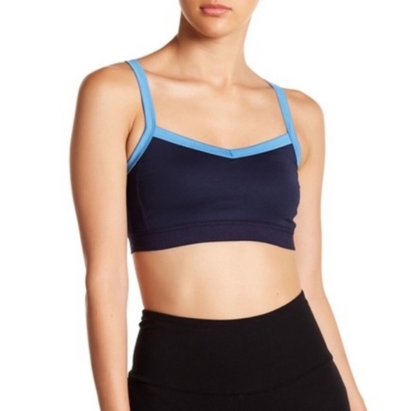 Zella Other - Z by Zella Sports Bra in Navy Peacock in Blue and Yellow Accents